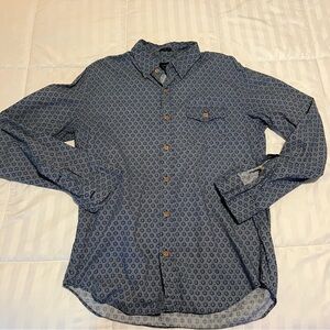J. Crew Men's Navy Geometric Button Down Shirt
